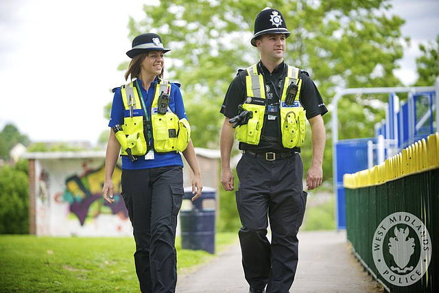 West Midlands Police on duty.