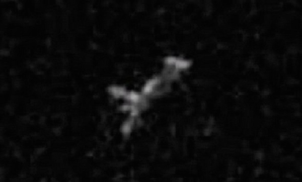 A similar shaped UFO seen by the moon!