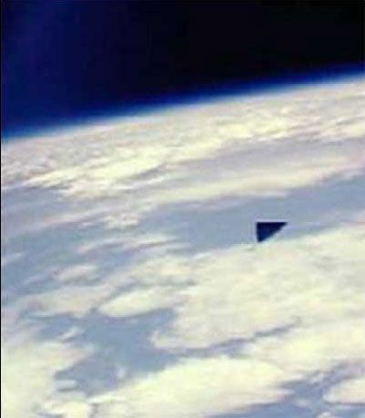 The triangle shaped UFO as seen from space recently