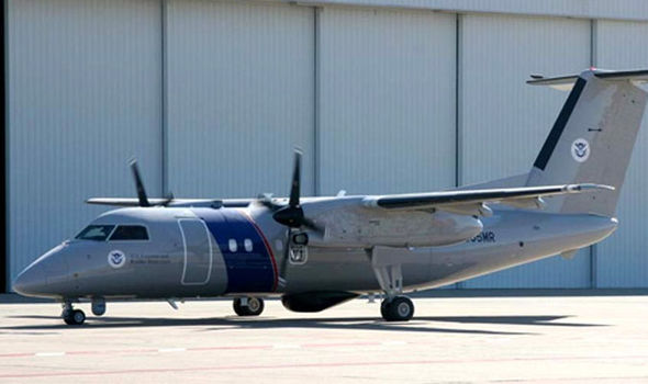 A US Customs and Border Protection Bombardier DHC-8Q200 - Apparently the type of plane that caught the UFO on camera