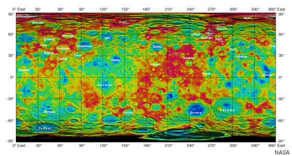 NASA now have a full detailed map of Ceres surface.