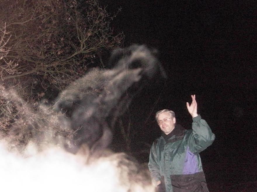 A ghostly looking figure captured on Camera.